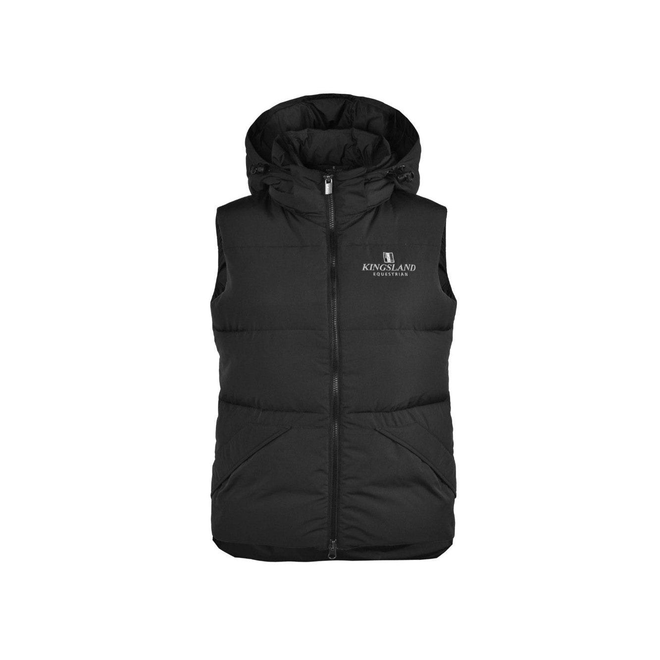 Kingsland Klassische Unisex Daunenweste, Schwarz - IQ Horse