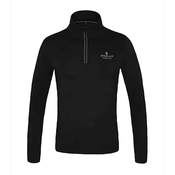 Kingsland Klassisches Herren Trainingshemd mit Langarm, schwarz - IQ Horse