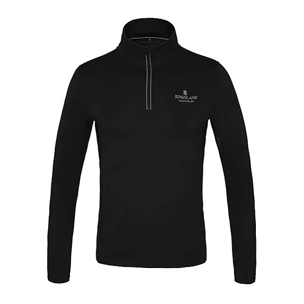 Kingsland Klassisches Herren Trainingshemd mit Langarm, schwarz - IQ Horse