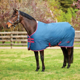 SAXON/ Weatherbeeta Pferdedecke 600D Standard NECK MEDIUM IV DARK BLUE/CLARET, 200 g - IQ Horse