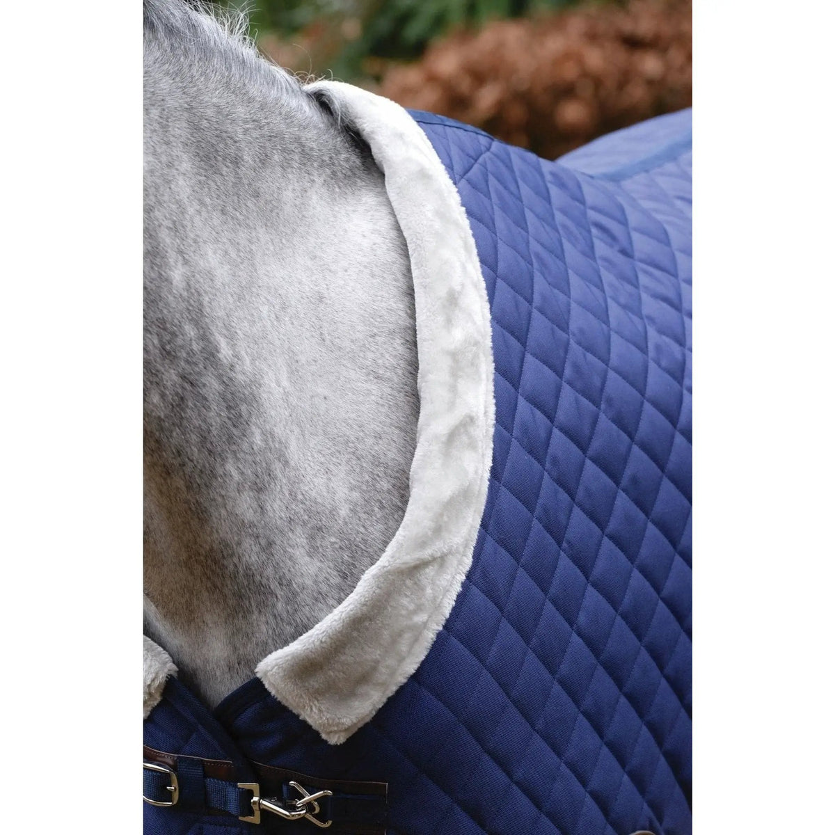 WeatherBeeta ComFiTec Deluxe Diamond Stalldecke Standard Neck Medium, navy - IQ Horse
