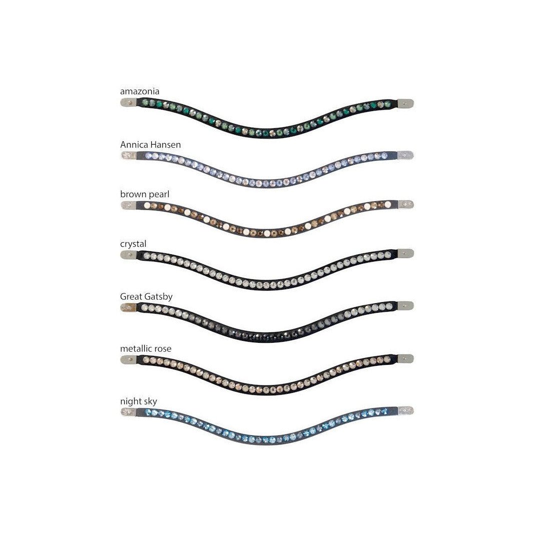 Magic Tack Stirnband Bling Swing, amazonia, einreihig - IQ Horse