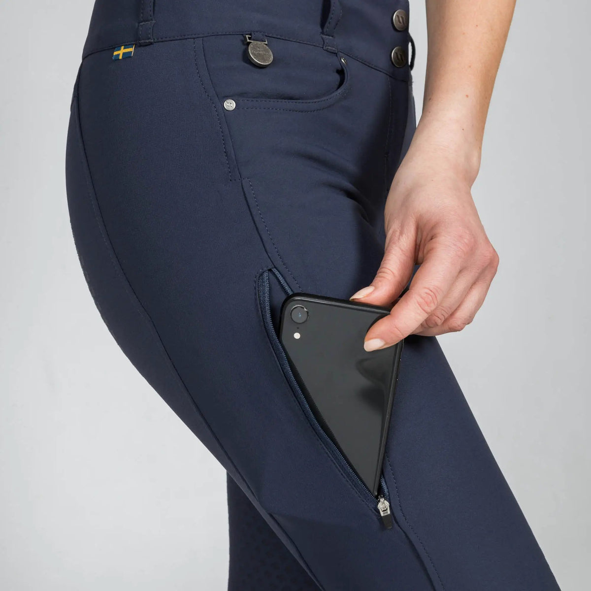 Back on Track Reithose JULIA Full Grip, navy - IQ Horse