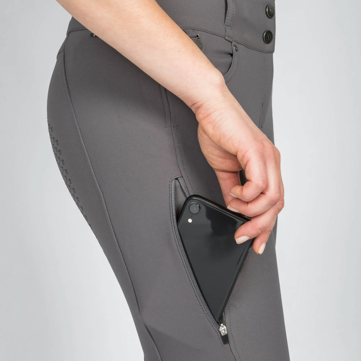 Back on Track Reithose JULIA Full Grip, grau - IQ Horse