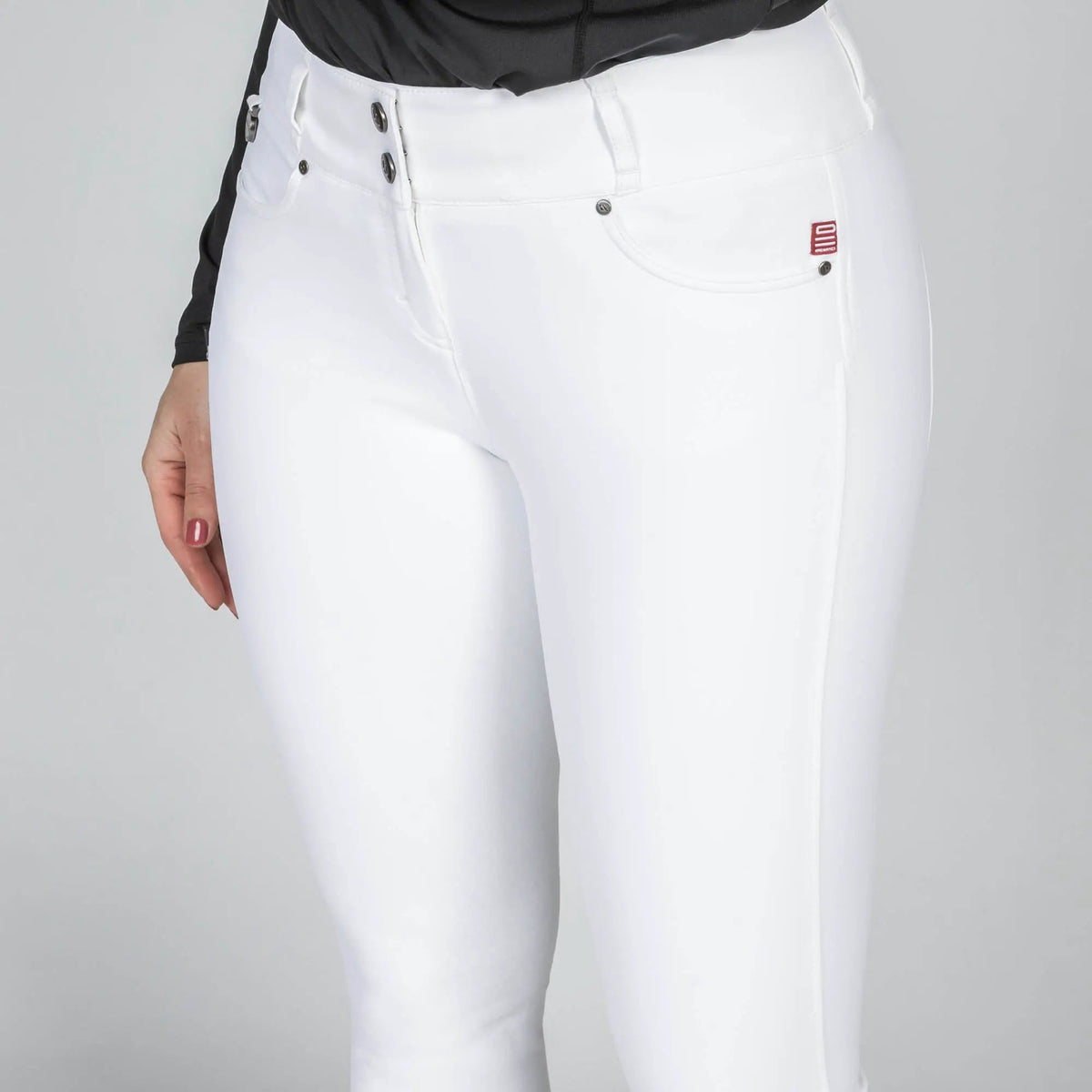 Back on Track Reithose JULIA Full Grip, weiß - IQ Horse