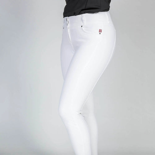 Back on Track Reithose JULIA Full Grip, weiß - IQ Horse