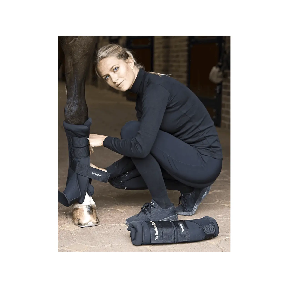 Back on Track Stallgamaschen Royal Deluxe mit Welltex, Schwarz - IQ Horse