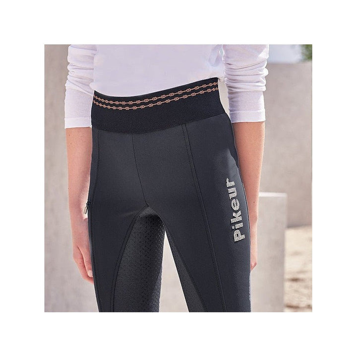 PIKEUR Reithose JULI ATHLEISURE Grip Ganzbesatz, Dunkelblau - IQ Horse