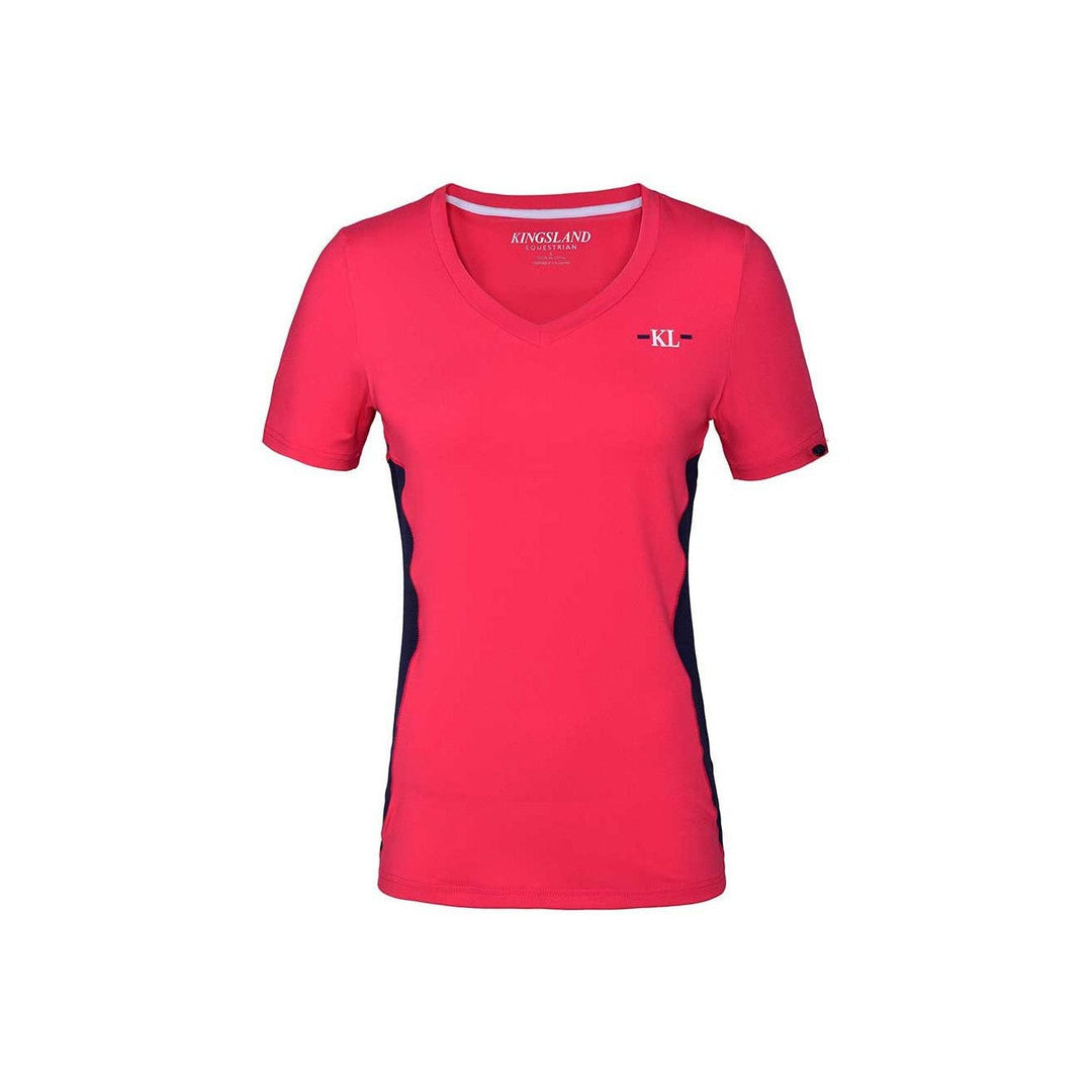 Kingsland KLjaslyn Trainingsshirt mit V-Ausschnitt Damen, Pink/Red - IQ Horse