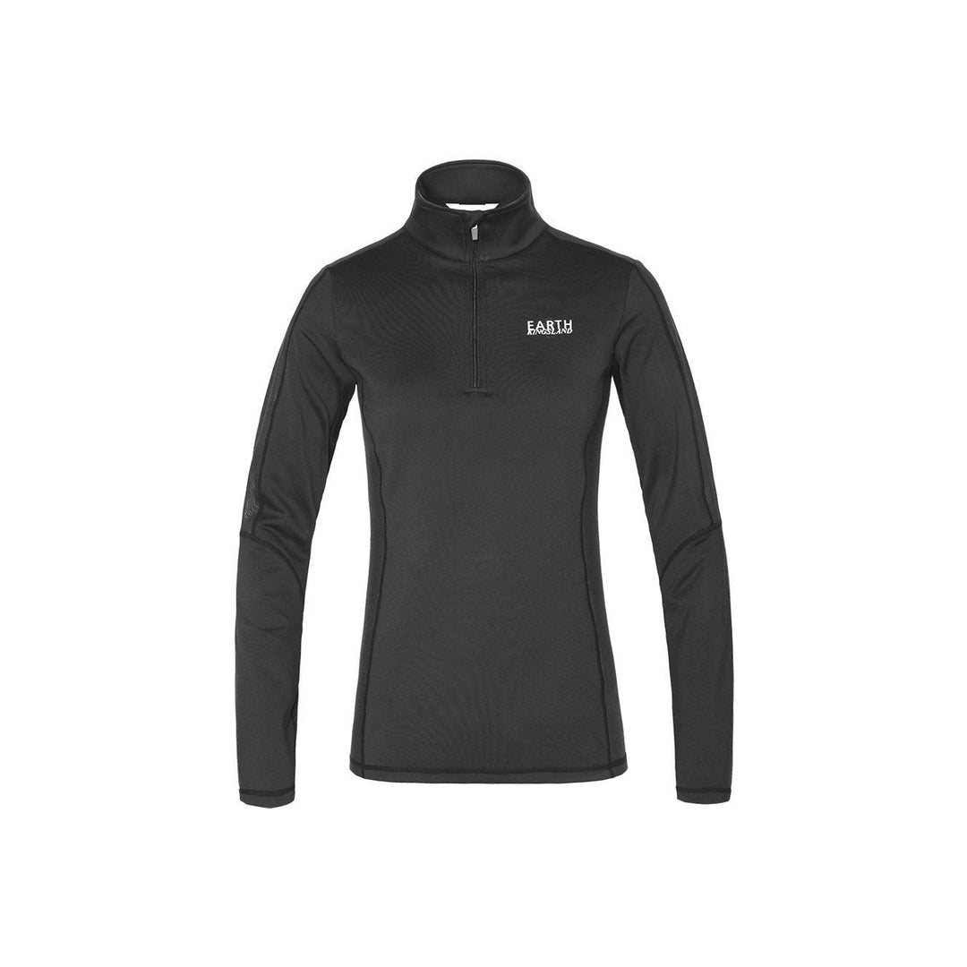 Kingsland KLmoya Trainingsshirt ½ Zipper Damen, Earth, Green Beluga - IQ Horse