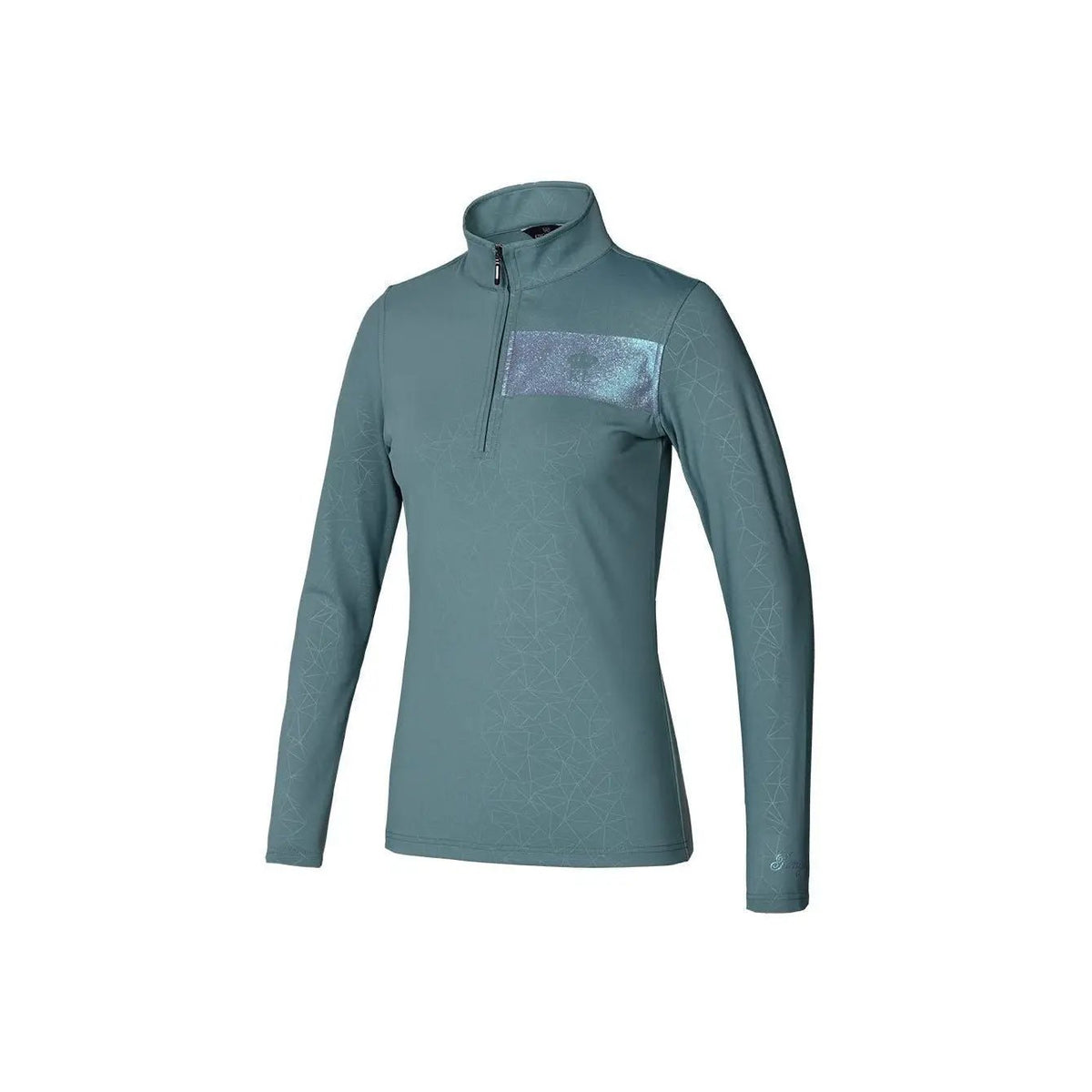 Kingsland KLtenley Trainingsshirt ½ Reißverschluss Damen, Green North Atlantic - IQ Horse