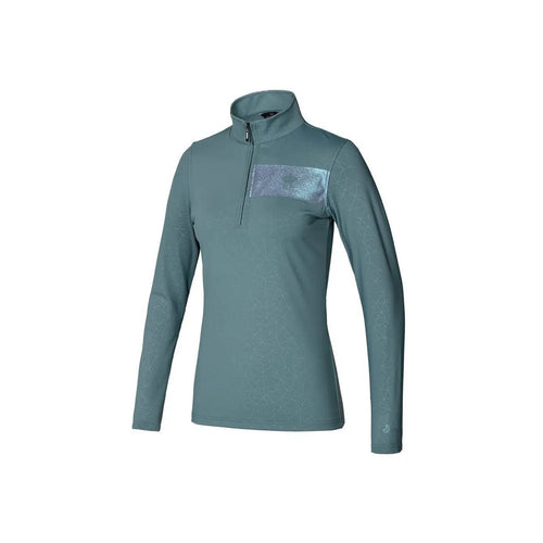 Kingsland KLtenley Trainingsshirt ½ Reißverschluss Damen, Green North Atlantic - IQ Horse