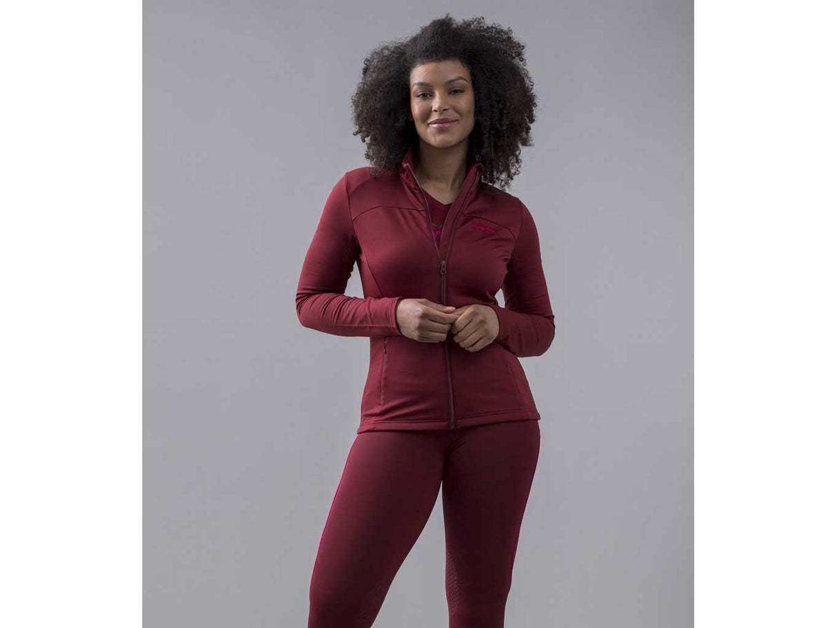 Kingsland KLolyvia Fleecejacke für Damen, FS2022, Burgundy - IQ Horse