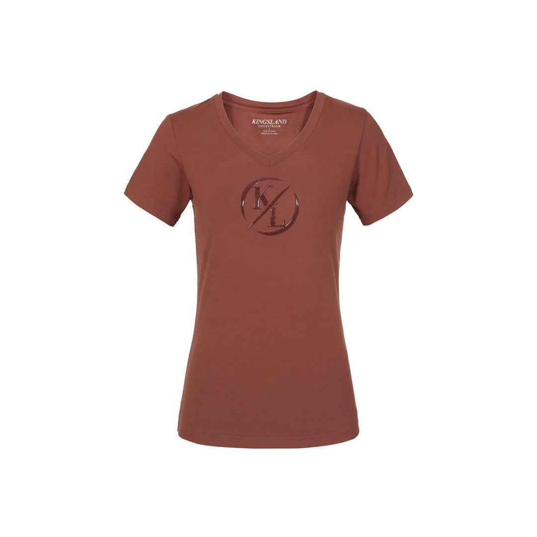 Kingsland KLolania T-Shirt für Damen FS2022, Braun Mahagony - IQ Horse