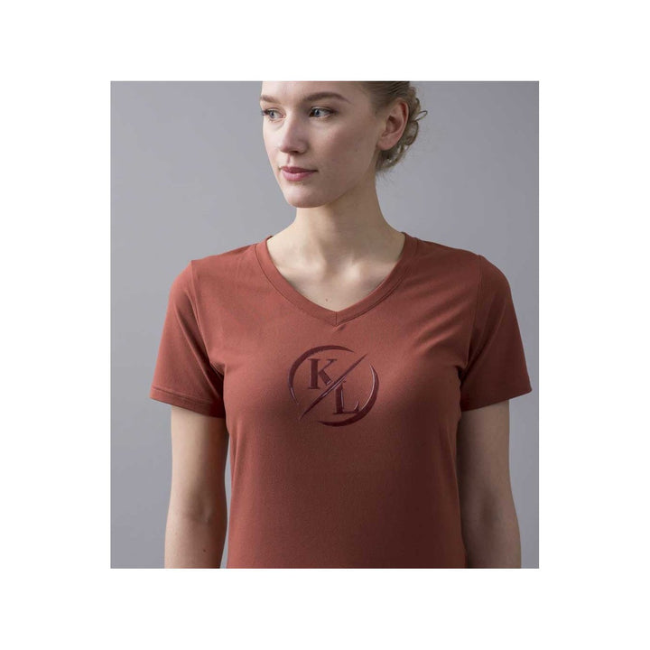 Kingsland KLolania T-Shirt für Damen FS2022, Braun Mahagony - IQ Horse