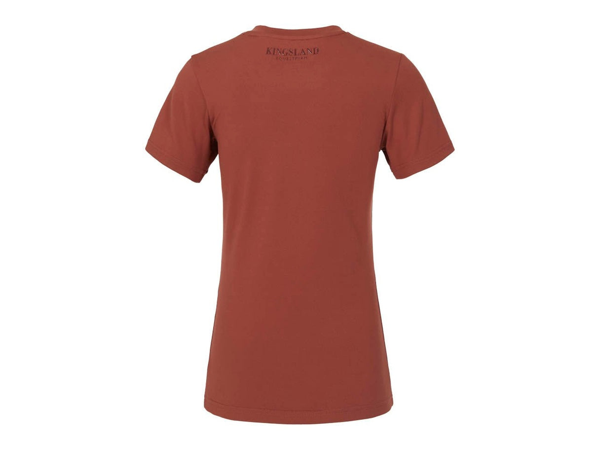 Kingsland KLolania T - Shirt für Damen, FS2022, brown mahogany - IQ Horse