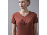 Kingsland KLolania T - Shirt für Damen, FS2022, brown mahogany - IQ Horse