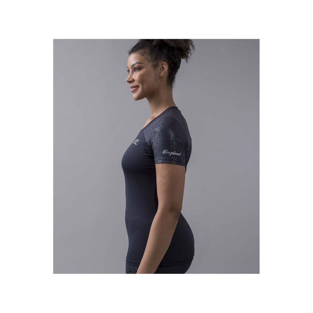 Kingsland KLomaya Trainings/ Yoga T-Shirt für Damen, FS2022, navy - IQ Horse