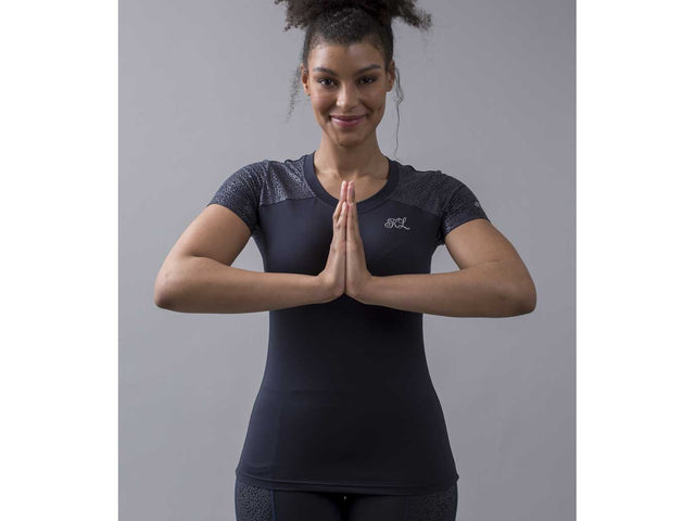 Kingsland KLomaya Trainings/ Yoga T - Shirt für Damen, FS2022, navy - IQ Horse