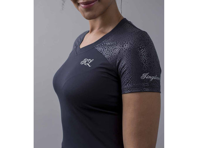 Kingsland KLomaya Trainings/ Yoga T - Shirt für Damen, FS2022, navy - IQ Horse