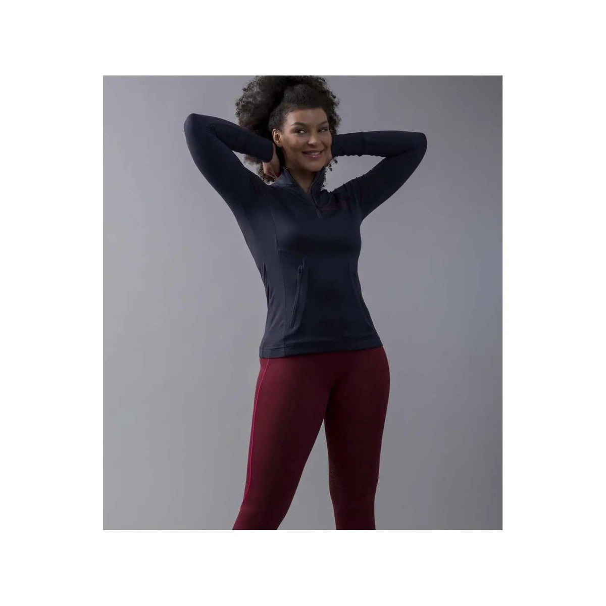 Kingsland KLoksana Damen Funktions - Trainingsshirt, Longsleeve, FS2022, navy - IQ Horse