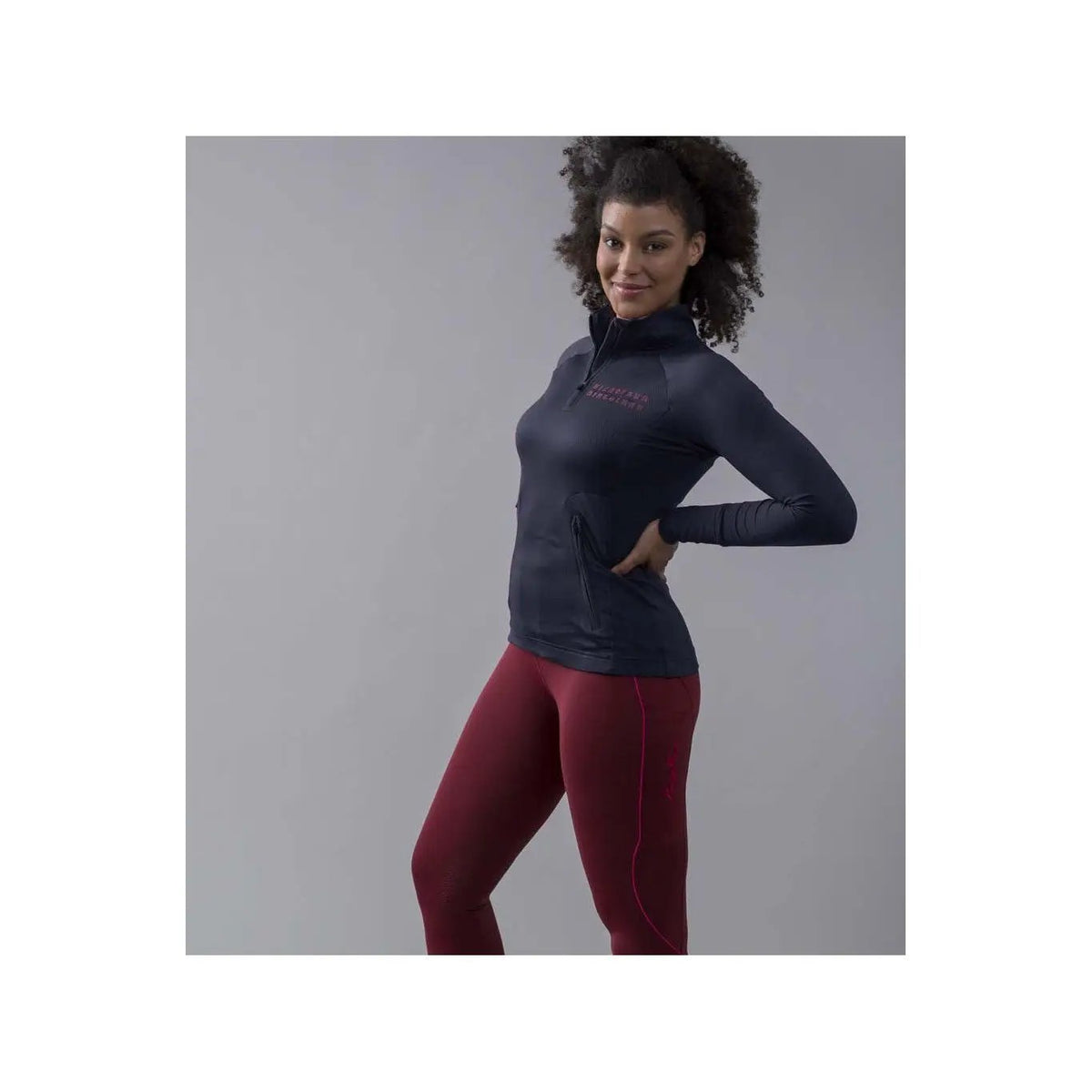 Kingsland KLoksana Damen Funktions - Trainingsshirt, Longsleeve, FS2022, navy - IQ Horse