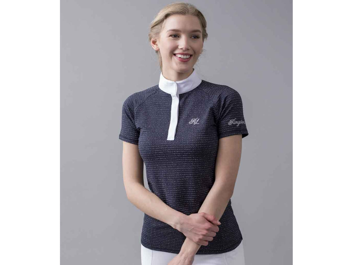 Kingsland KLofelicia Turniershirt für Damen, FS2022, navy - IQ Horse