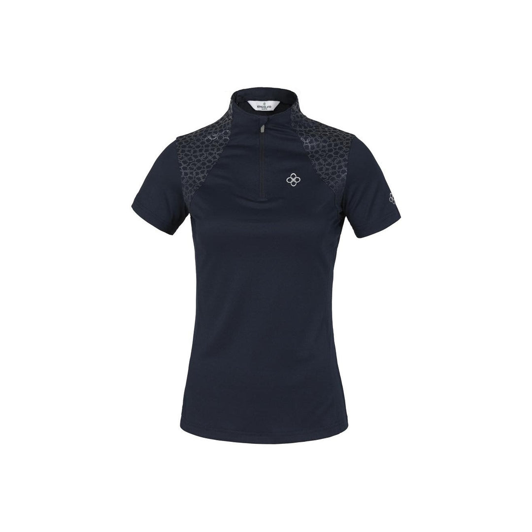 Kingsland KLova recyceltes Trainingsshirt 1/2 Zipper Damen, FS2022, Navy - IQ Horse