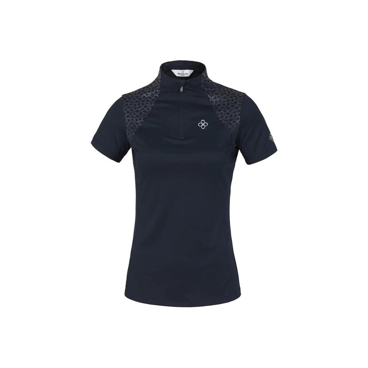 Kingsland KLova recyceltes Trainingsshirt 1/2 Zipper Damen, FS2022, Navy - IQ Horse
