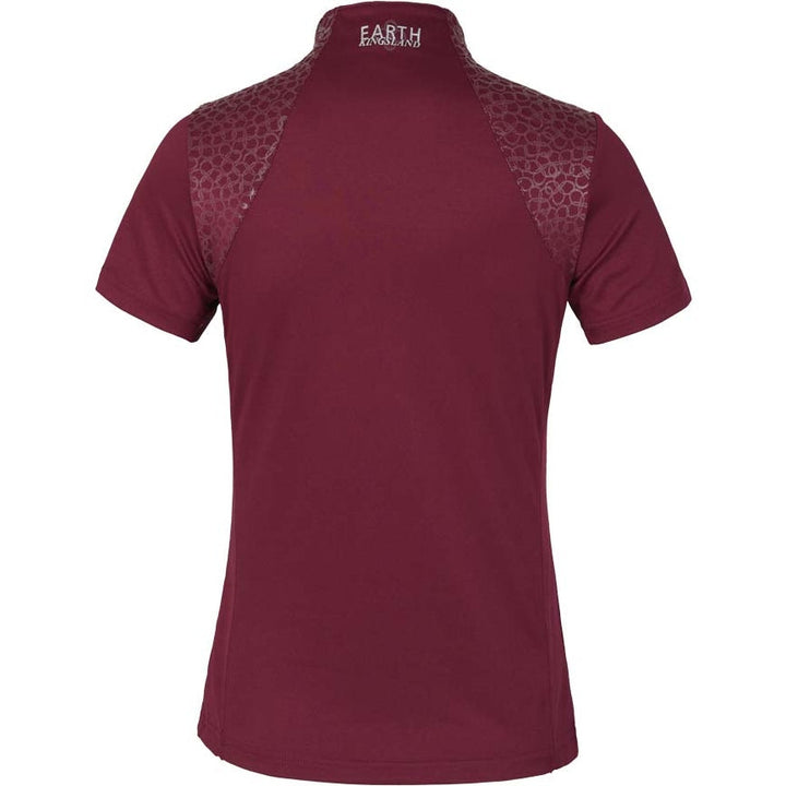 Kingsland KLova recyceltes Trainingsshirt 1/2 Zipper Damen, FS2022, Red Rhododendron - IQ Horse