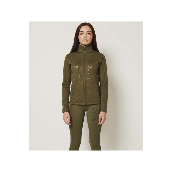 Kingsland Damen Reithose KLkarina FTec6 Full-Grip, FS2022, kompression Effect, Green Olive Night - IQ Horse