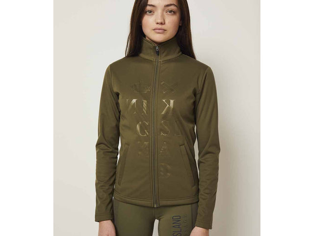 Kingsland KLwestlyn Fleecejacke für Damen, FS2022, gr. olive night - IQ Horse