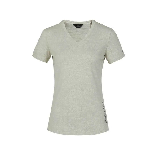 Kingsland KLwaylin T-Shirt mit V - Ausschnitt für Damen, FS2022, Beige Almond Milk - IQ Horse