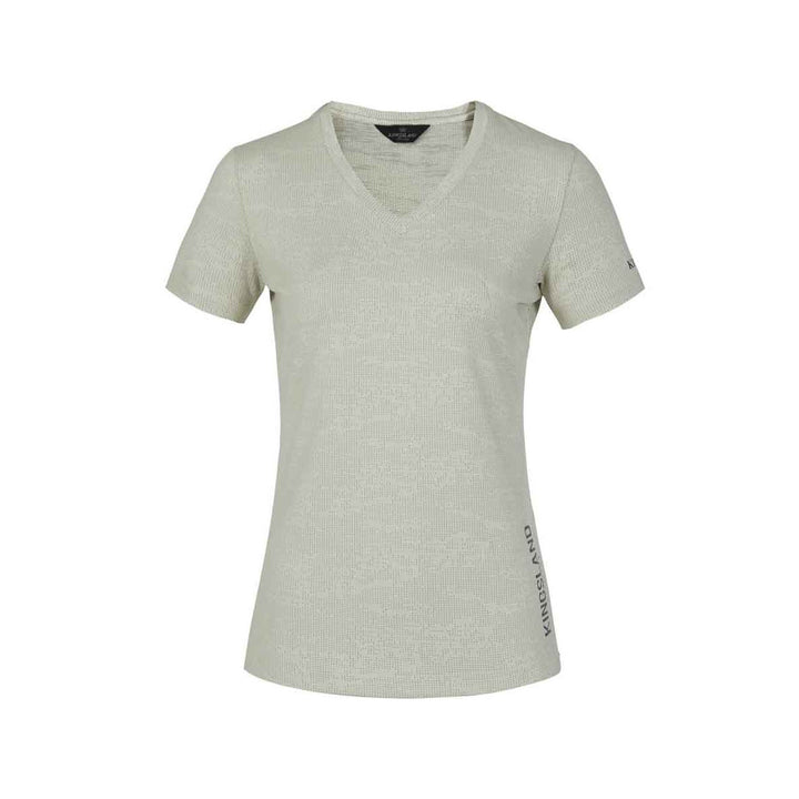 Kingsland KLwaylin T-Shirt mit V-Ausschnitt für Damen, FS2022, Beige Almond Milk - IQ Horse