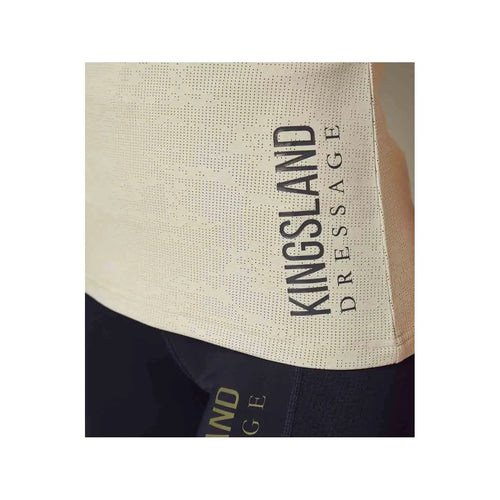 Kingsland KLwaylin T-Shirt mit V - Ausschnitt für Damen, FS2022, Beige Almond Milk - IQ Horse