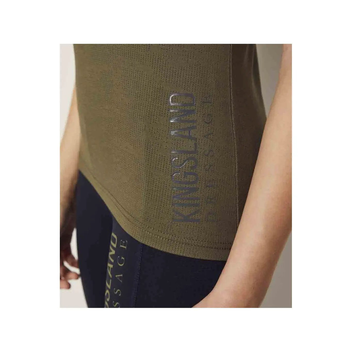 Kingsland KLwaylin T-Shirt mit V - Ausschnitt für Damen, FS2022, Green Olive Night - IQ Horse