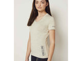 Kingsland KLwaylin T - Shirt mit V - Ausschnitt für Damen, FS2022, beige alm. mi. - IQ Horse