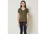 Kingsland KLwaylin T - Shirt mit V - Ausschnitt für Damen, FS2022, green olive night - IQ Horse