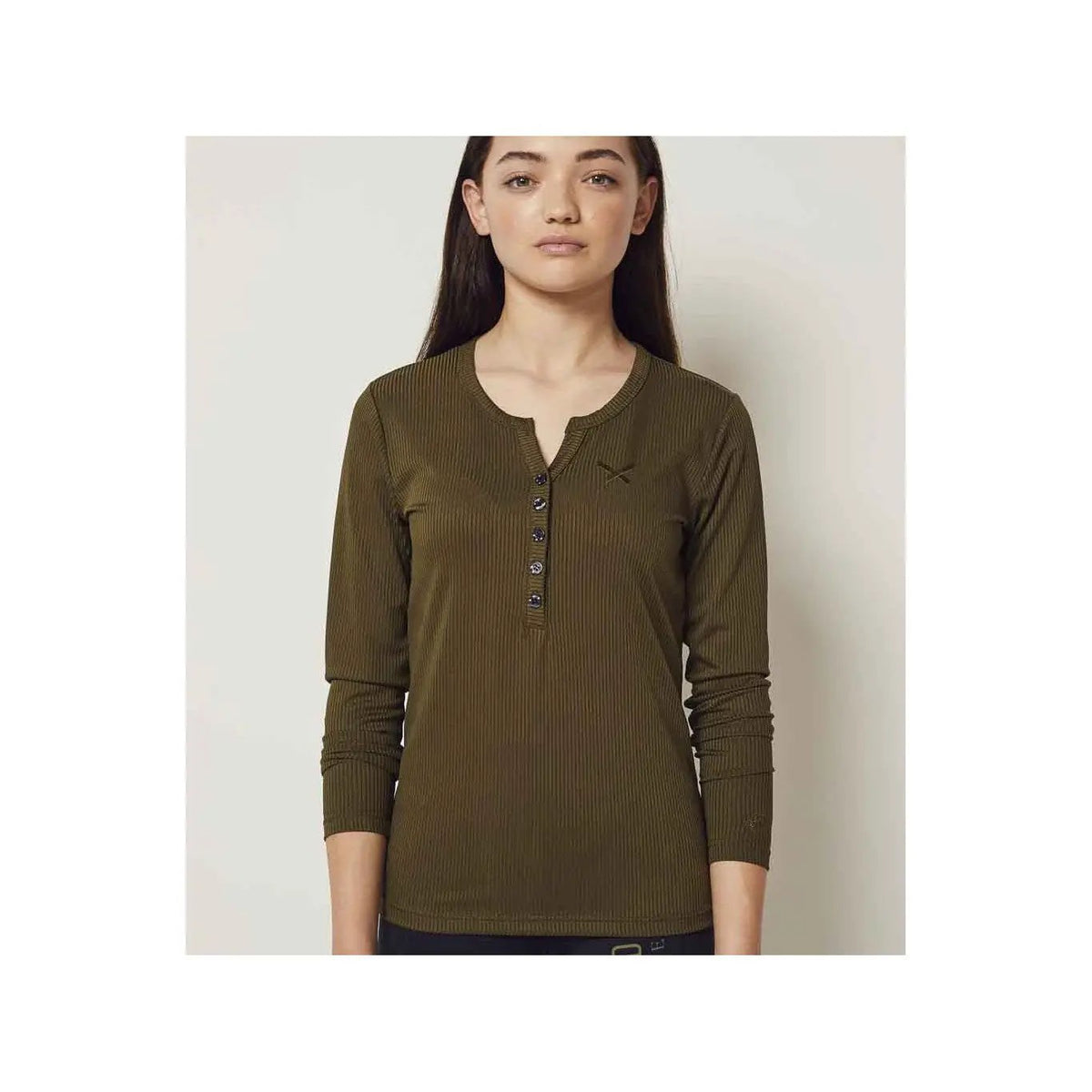 Kingsland KLwakely langärmliges Top für Damen, Green Olive Night - IQ Horse