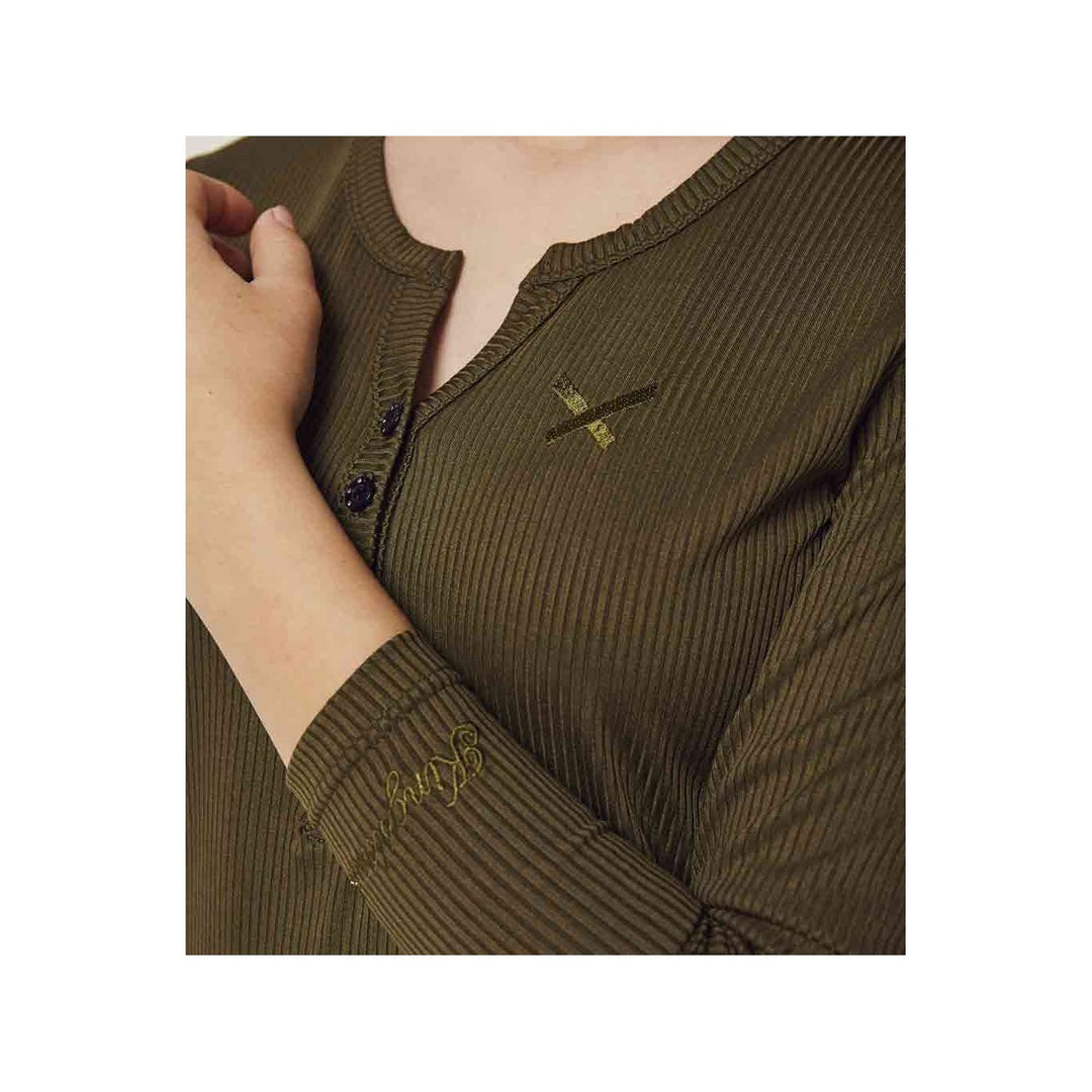 Kingsland KLwakely langärmliges Top für Damen, Green Olive Night - IQ Horse