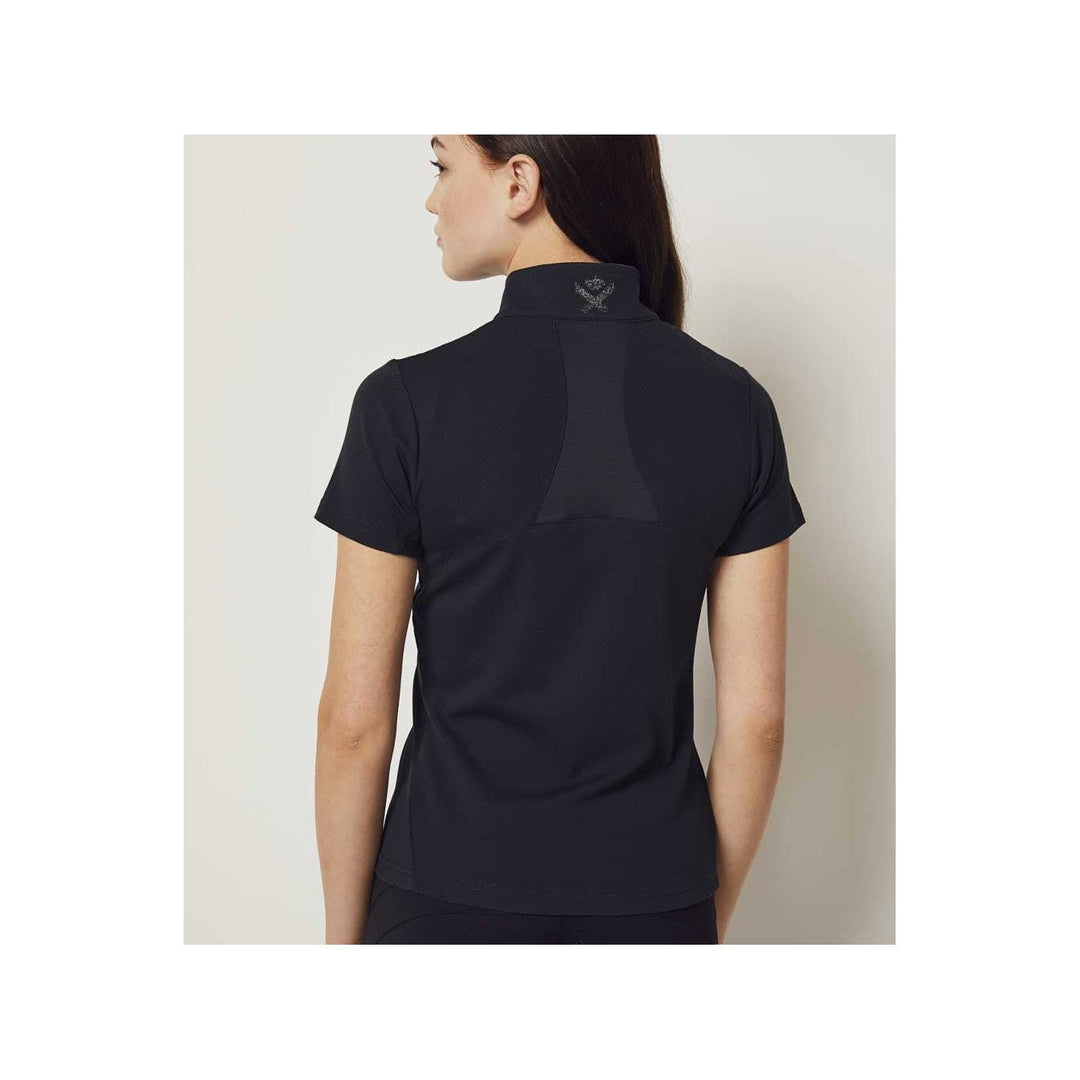 Kingsland KLwilmary 1/2 Zip Kurzarm Trainings Shirt für Damen, Navy - IQ Horse