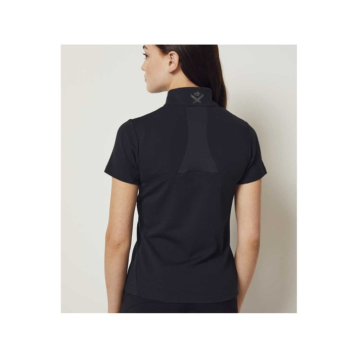 Kingsland KLwilmary 1/2 Zip Kurzarm Trainings Shirt für Damen, Navy - IQ Horse