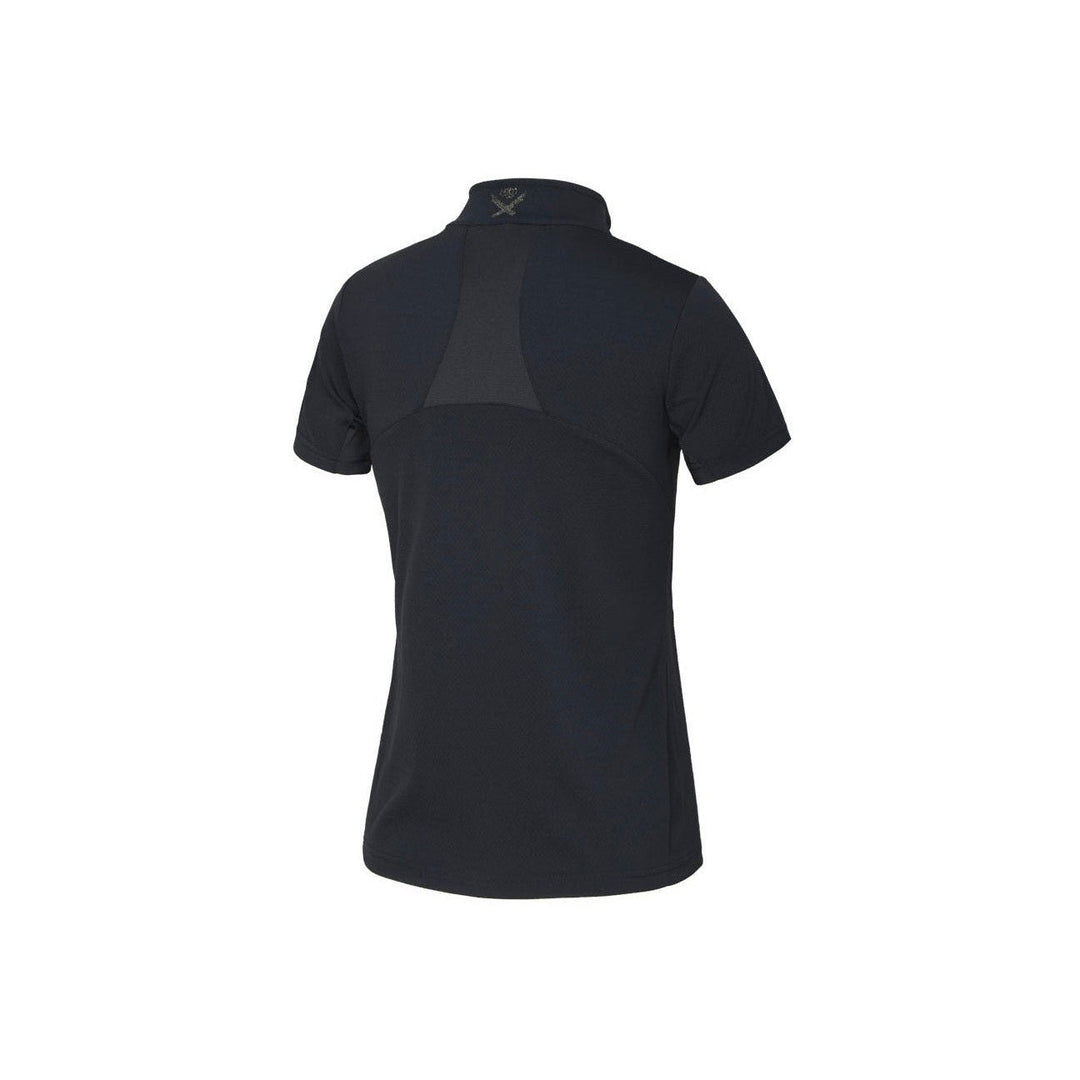 Kingsland KLwilmary 1/2 Zip Kurzarm Trainings Shirt für Damen, Navy - IQ Horse
