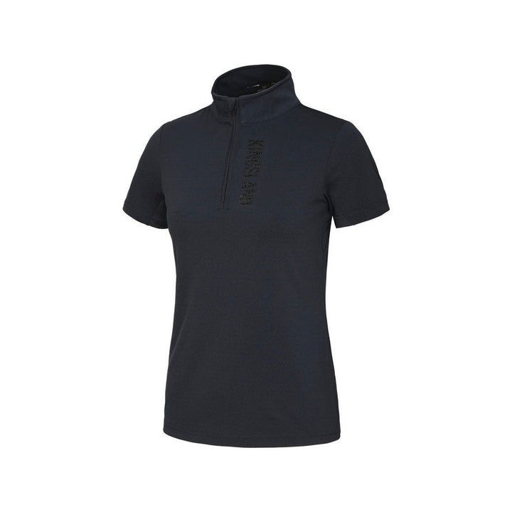 Kingsland KLwilmary 1/2 Zip Kurzarm Trainings Shirt für Damen, Navy - IQ Horse