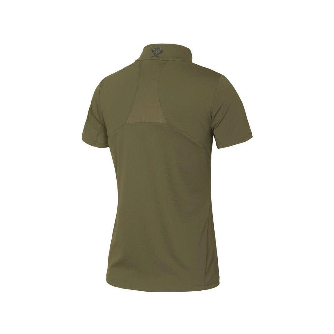 Kingsland KLwilmary 1/2 Zip Kurzarm Trainings Shirt für Damen, Green Olive Night - IQ Horse