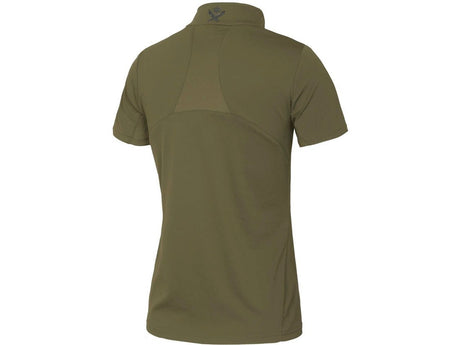 Kingsland KLwilmary 1/2 Zip Kurzarm Trainings Shirt für Damen, Green Olive Night - IQ Horse