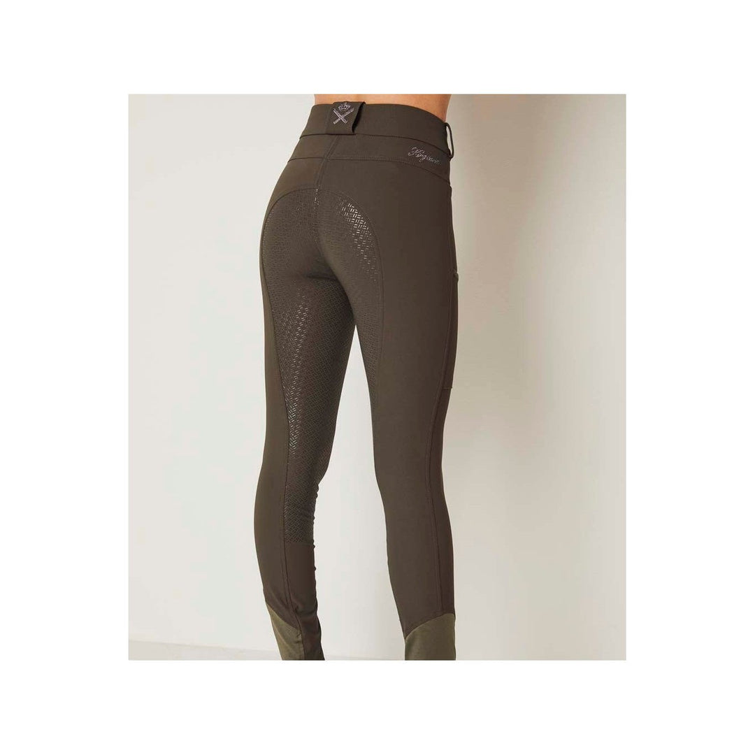 Kingsland Damen Reithose KL Kaya F-Tec6 Full-Grip, High-Waist, FS2022, Green Olive Night - IQ Horse