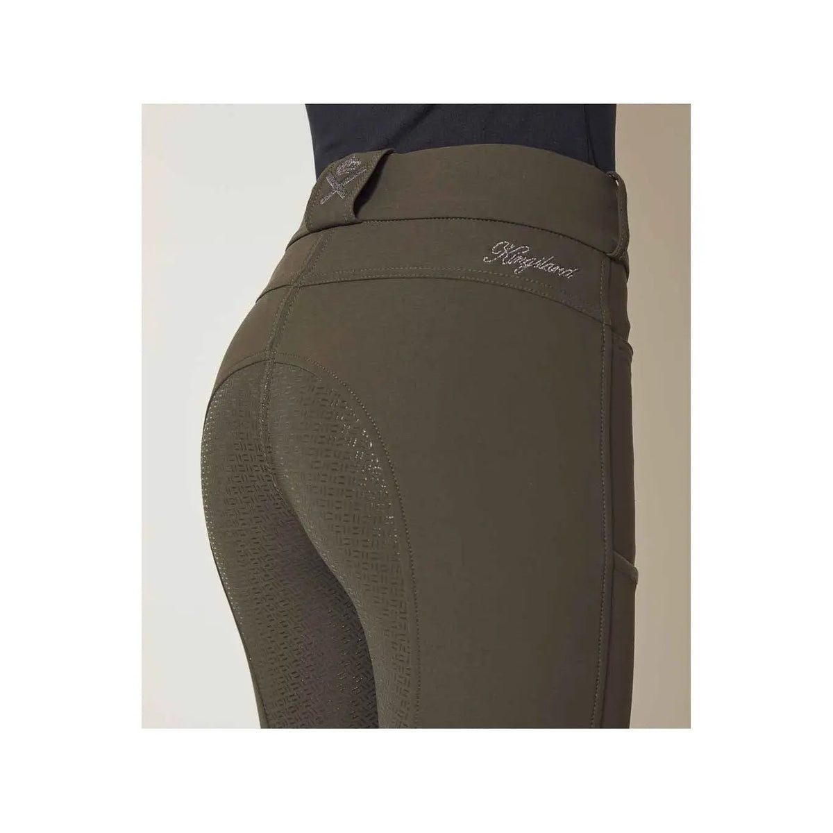 Kingsland Damen Reithose KL Kaya F - Tec6 Full - Grip, High - Waist, FS2022, Green Olive Night - IQ Horse