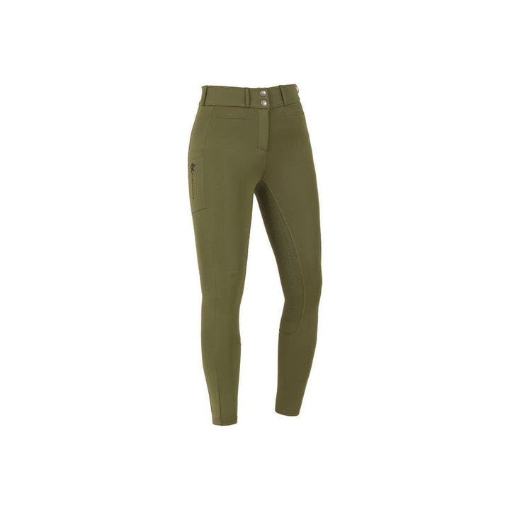 Kingsland Damen Reithose KL Kaya F-Tec6 Full-Grip, High-Waist, FS2022, Green Olive Night - IQ Horse