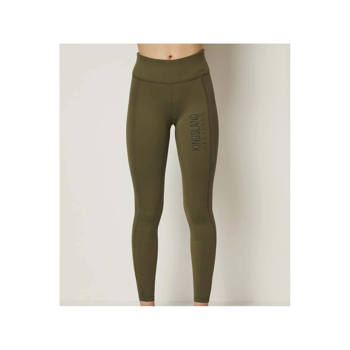 Kingsland Damen Reithose KLkarina FTec6 Full - Grip, FS2022, kompression Effect, Green Olive Night - IQ Horse